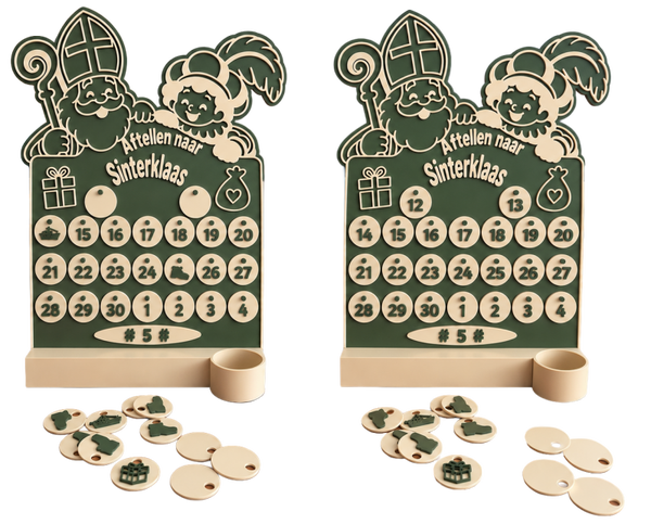 Sinterklaas aftelkalender – ieder jaar opnieuw te gebruiken