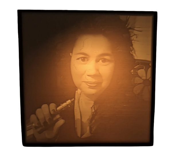3D Fotolamp met Eigen Foto  Lithophane Box 20x20 cm