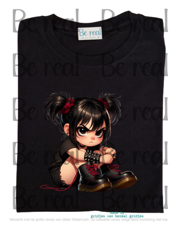 T-Shirt jongen meisje middelvinger 17
