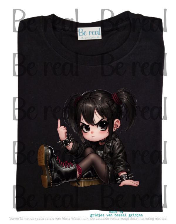 T-Shirt jongen meisje middelvinger 18