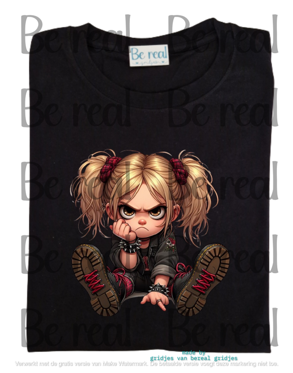 T-Shirt jongen meisje middelvinger 23