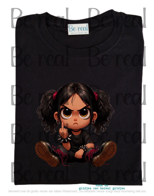 T-Shirt jongen meisje middelvinger 26
