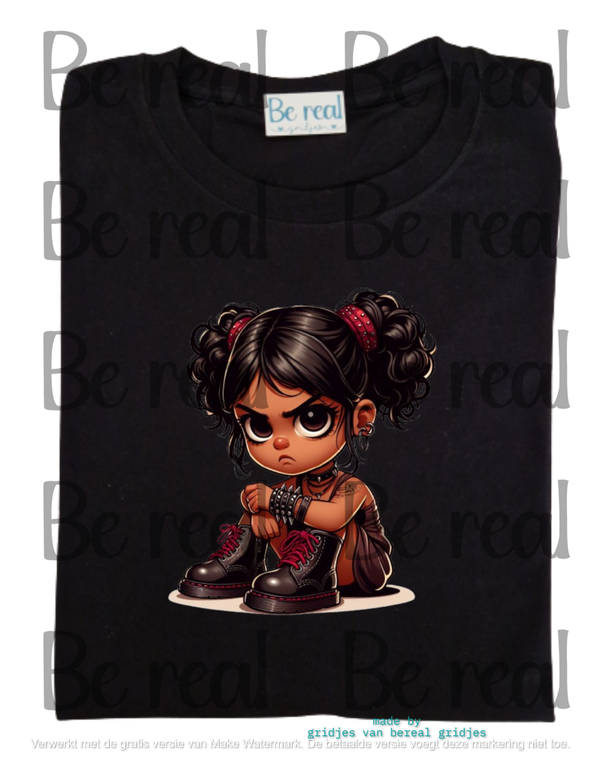 T-Shirt jongen meisje middelvinger 28