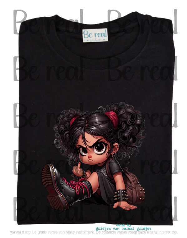 T-Shirt jongen meisje middelvinger 30