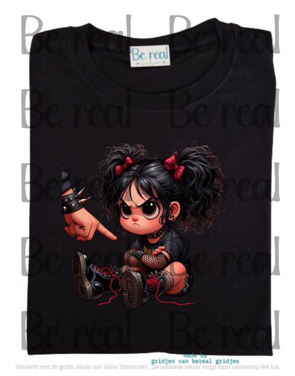 T-Shirt jongen meisje middelvinger 31