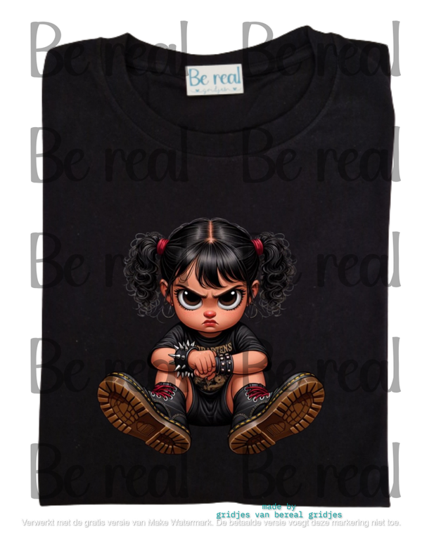 T-Shirt jongen meisje middelvinger 34