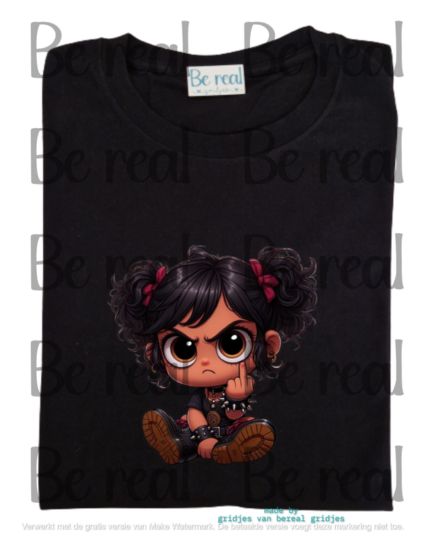 T-Shirt jongen meisje middelvinger 38