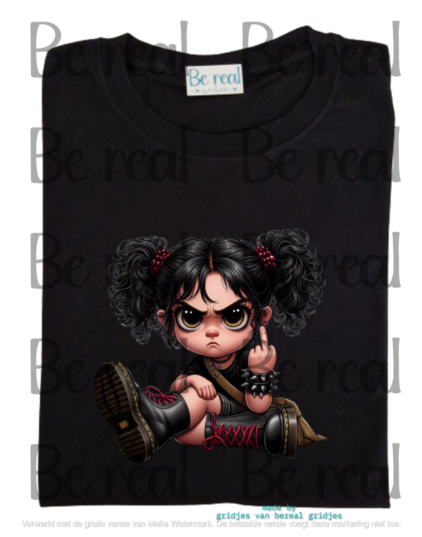 T-Shirt jongen meisje middelvinger 39