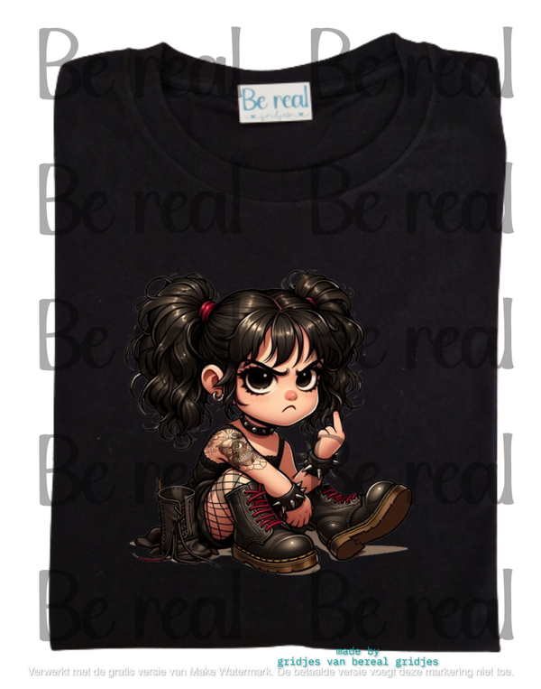 T-Shirt jongen meisje middelvinger 42