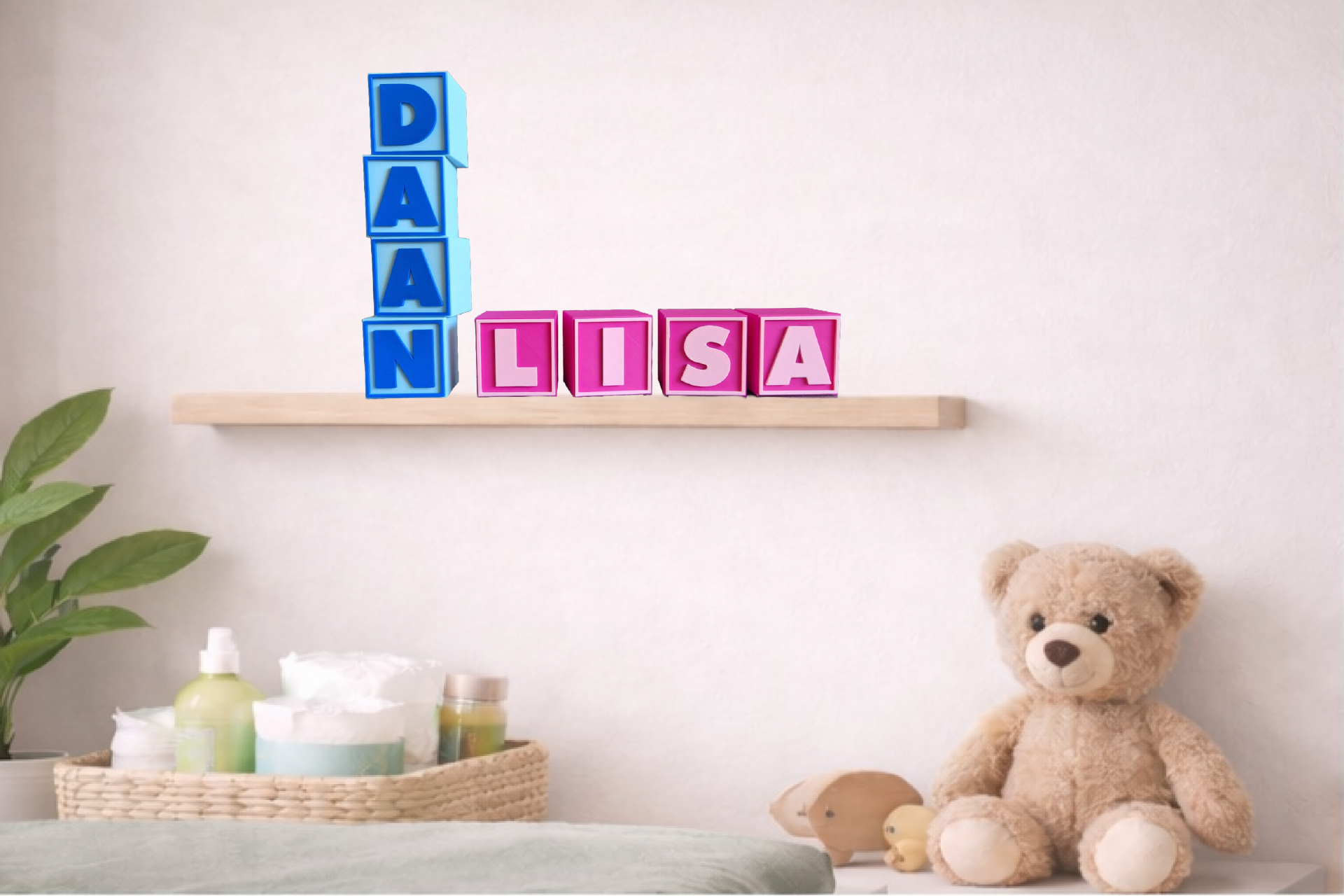 Persoonlijke naam blokken / kubussen