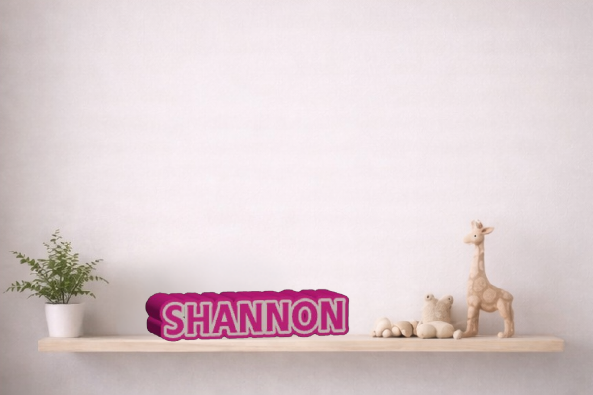 Gepersonaliseerde Lightbox met naam 15cm breed