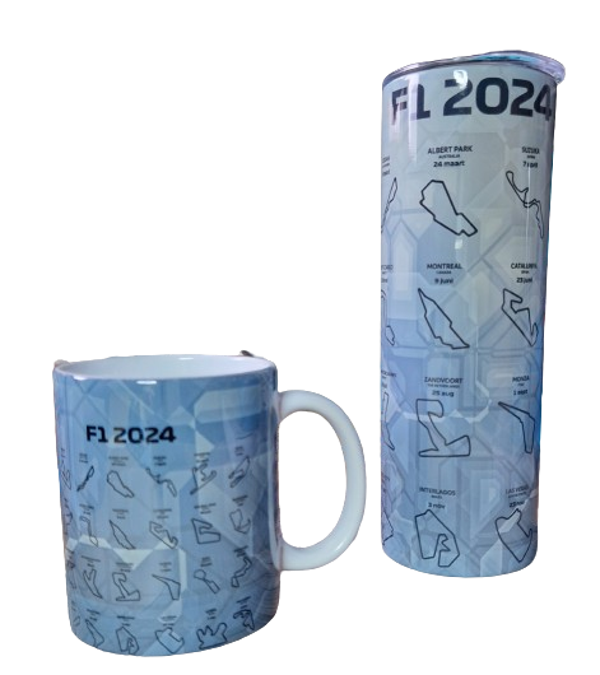 Tumbler met f1 kalender 2024