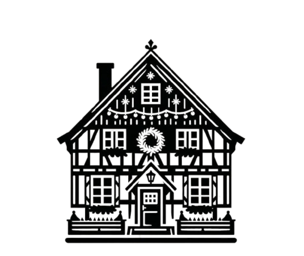 Raamsticker huisje 4