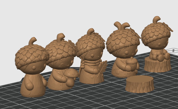 3MF Bambu Lab bestand -Eikel Poppetjes Setje