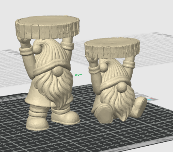 STL bestand - Gnomes met plateau