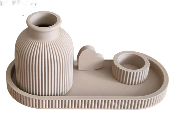 Japandi Style setje 002 ovaal latte