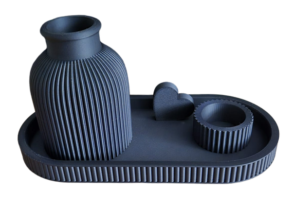 Japandi Style setje 004 ovaal zwart