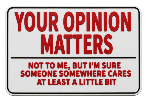 Sign Your opinion Matters
