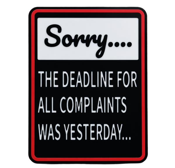 Sign Sorry the deadline