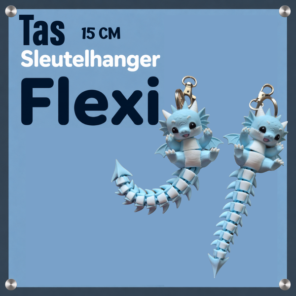 Sleutel/tas hanger Flexi Cute Dragon (15cm)