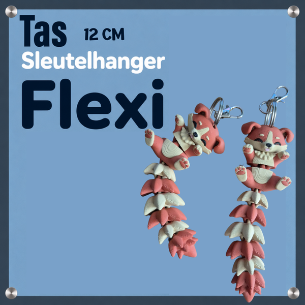 Sleutel/Tas hanger Flexi Racoon (12.5cm)