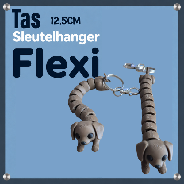 Sleutel/tas hanger Flexi Tekkel (12.5cm)