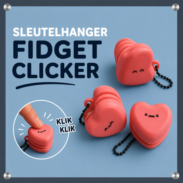 Sleutrelhanger fidget clicker macaron