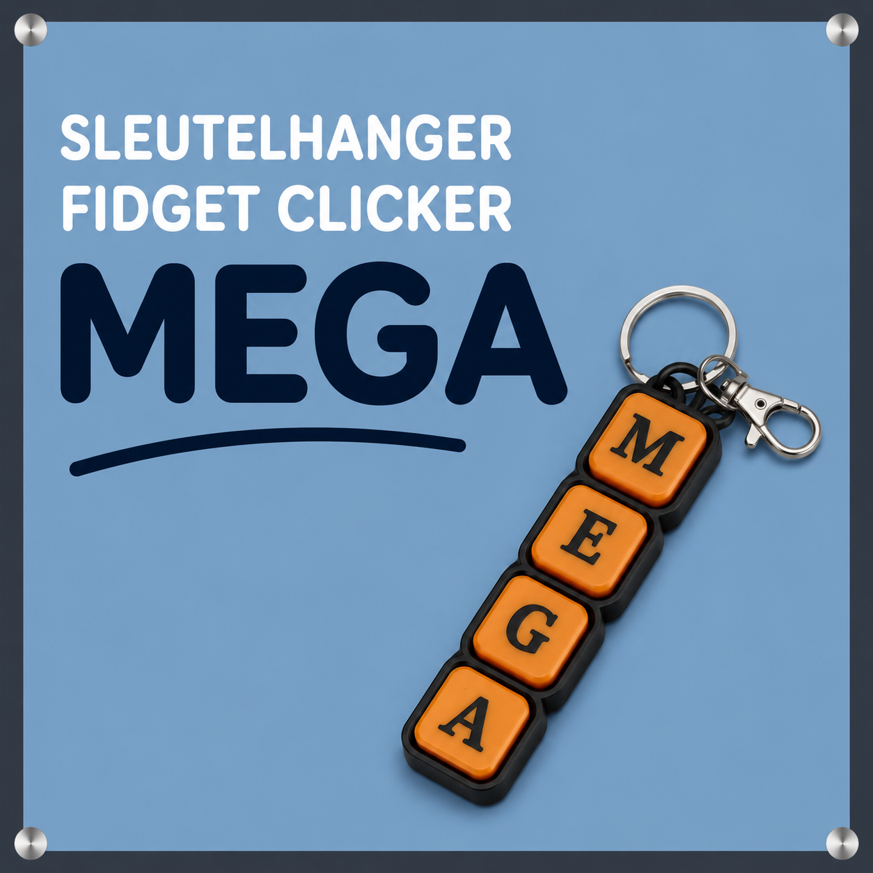 Sleutel/tas hanger Fidget clicker MEGA
