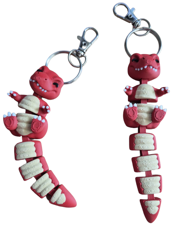 Sleutel/Tas hanger Flexi Dinosauris (11cm)