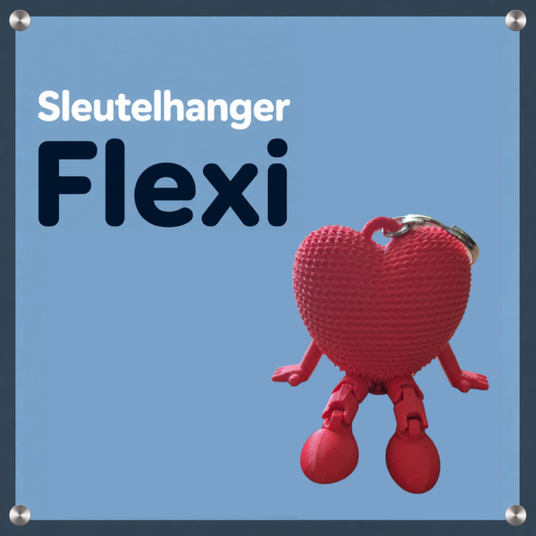 Sleutelhanger Hart schattig poppetje rood
