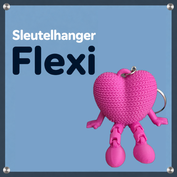 Sleutelhanger Hart schattig poppetje roze