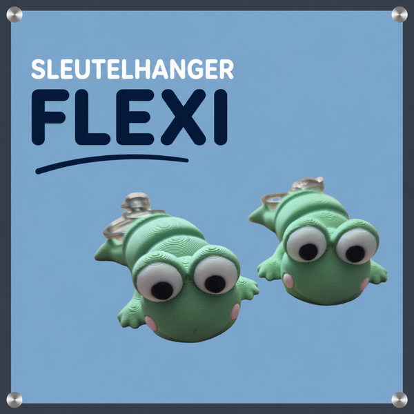 Sleutelhanger Flexi kikker