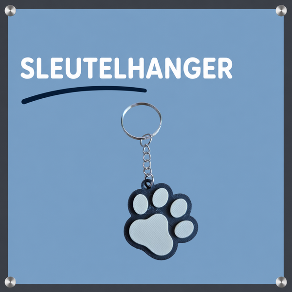 Sleutelhanger hondenpootje