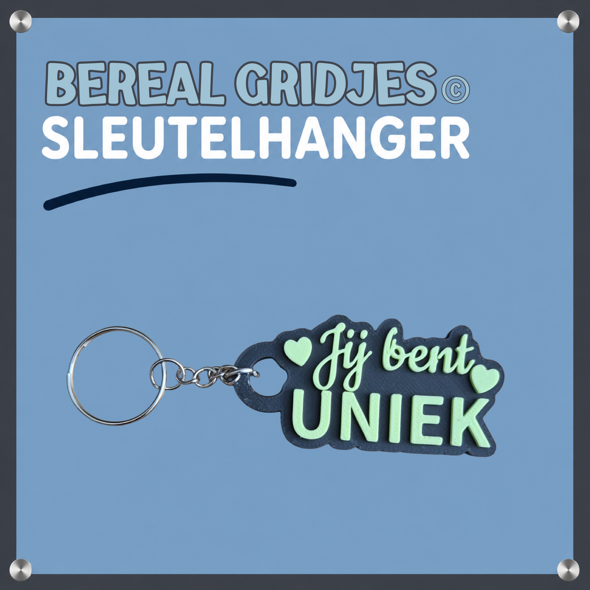 Sleutelhanger Jij bent Uniek
