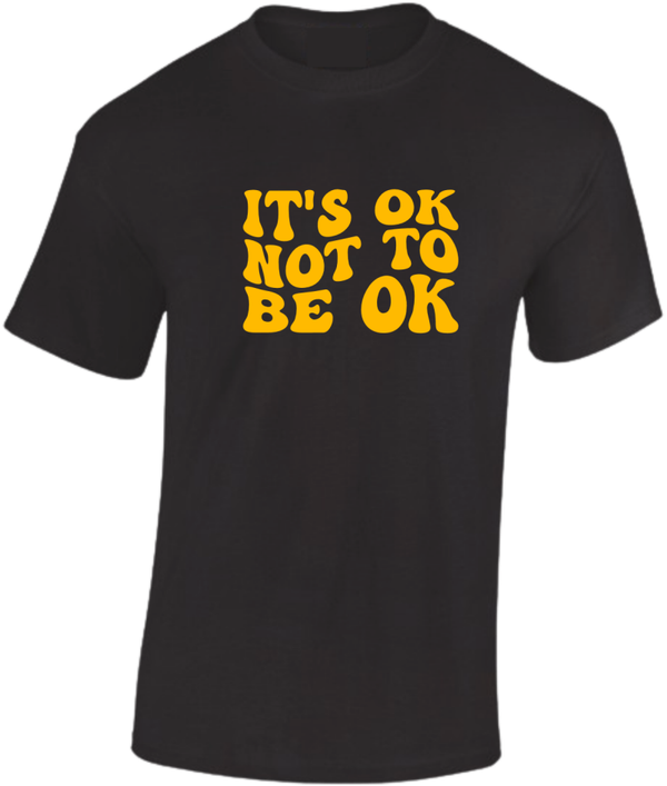 T-shirt It's ok 303 geel