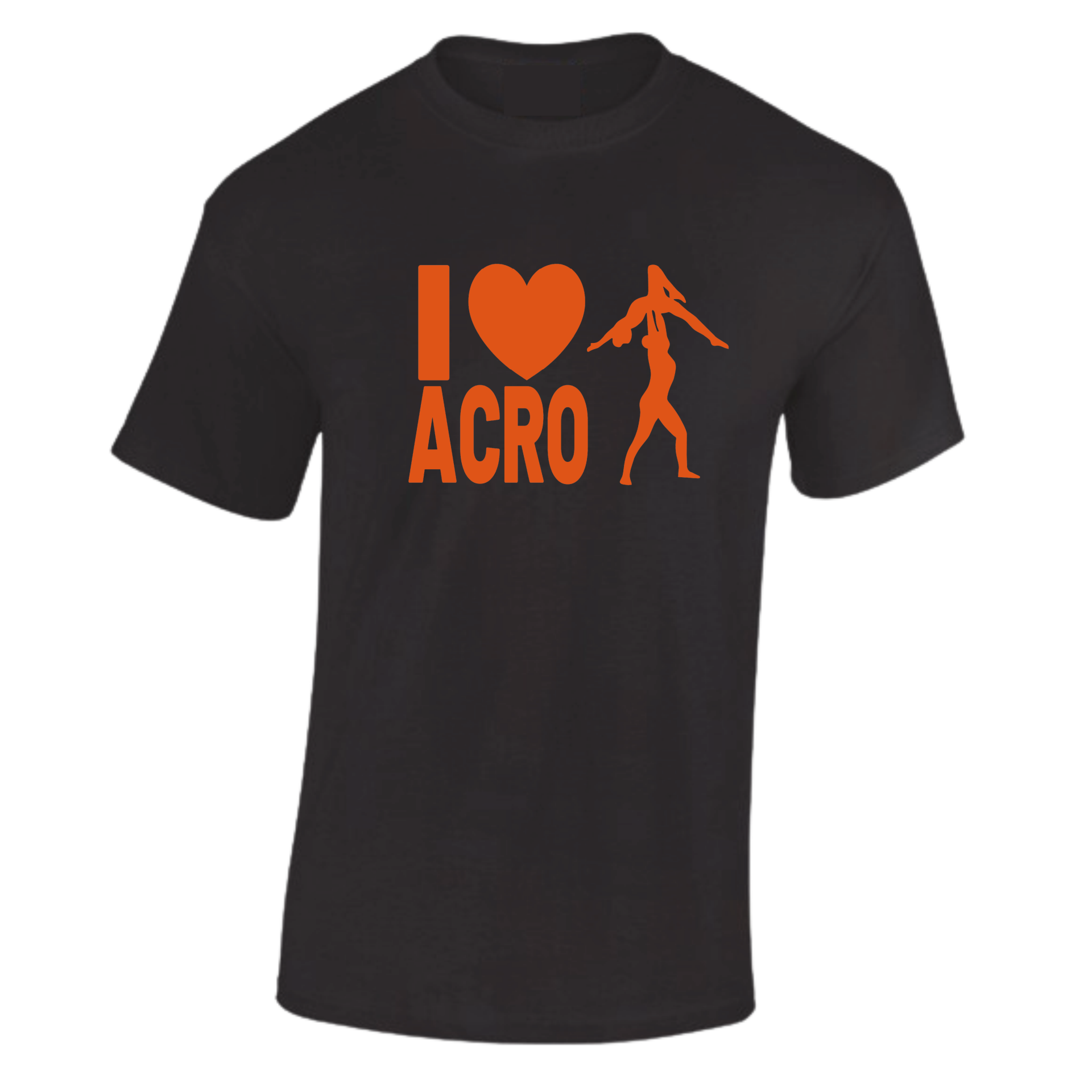 T-shirt I love Acro oranje