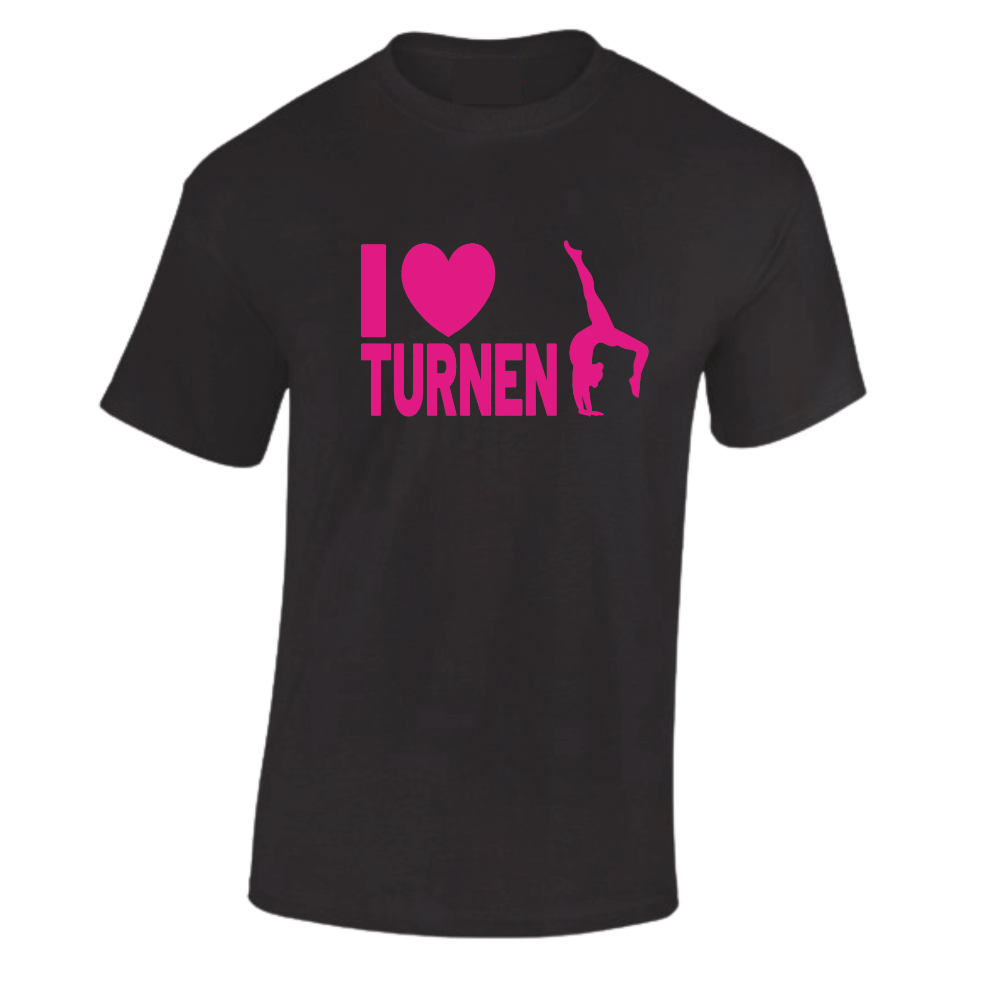 T-shirt I love turnen Roze