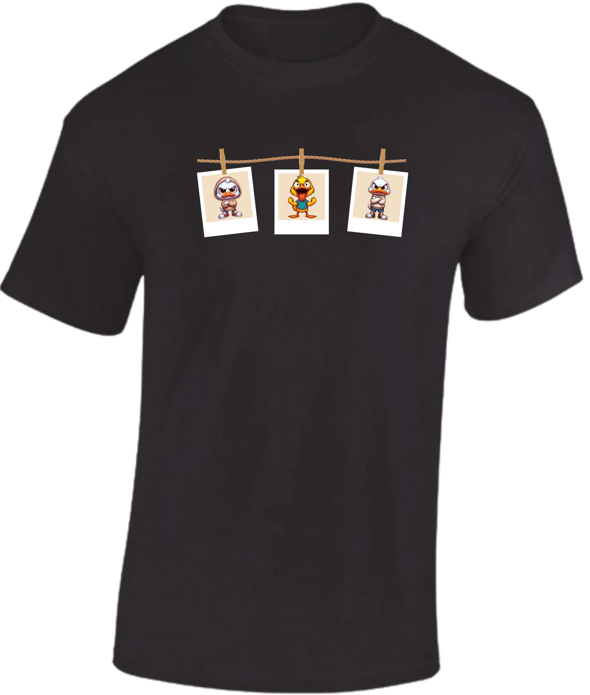 T-shirt Polaroid foto Waslijntje eendjes 001