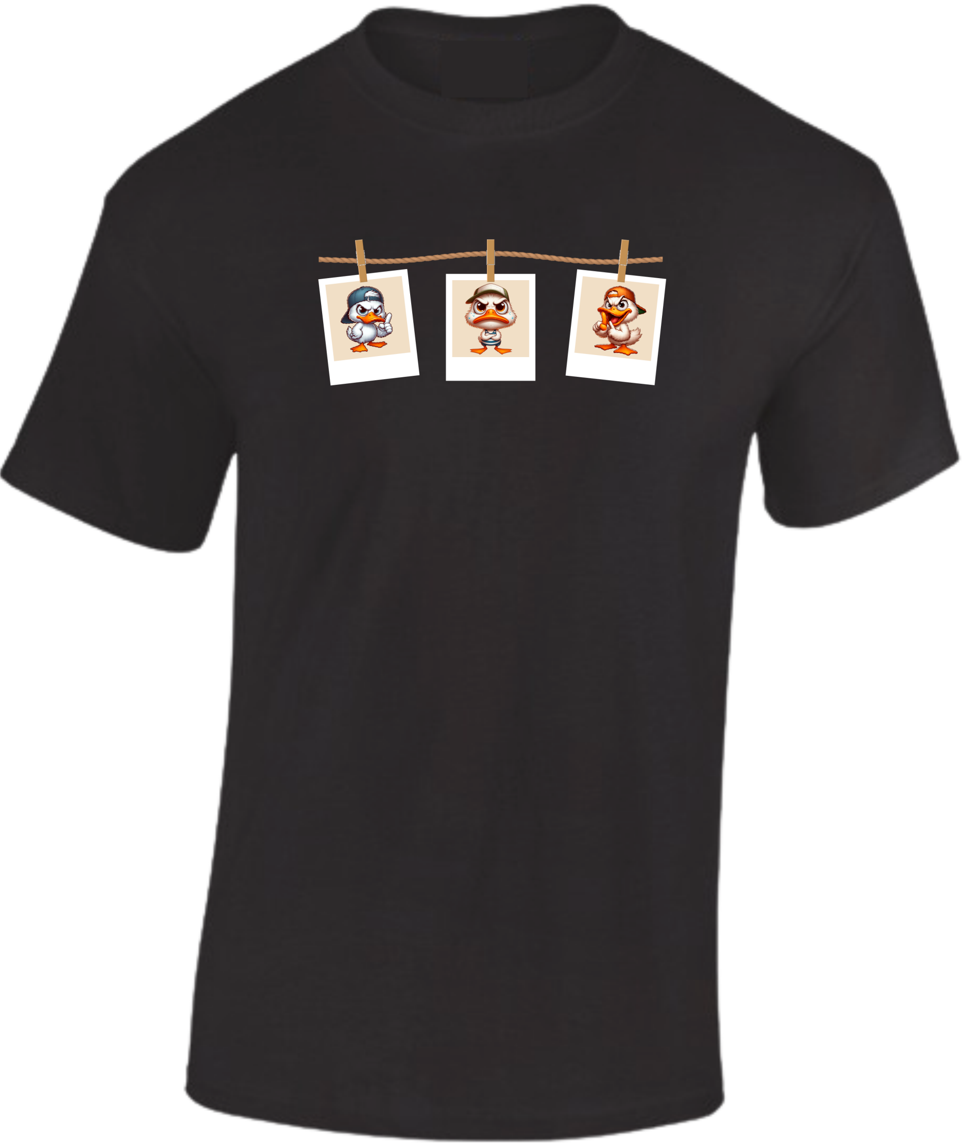 T-shirt Polaroid foto Waslijntje badeendjes 002