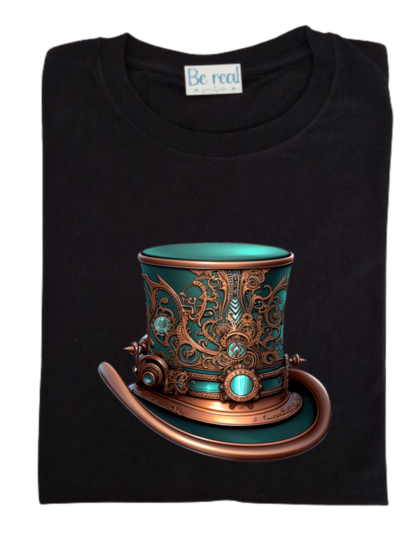 T-Shirt steampunk hoed bl 1