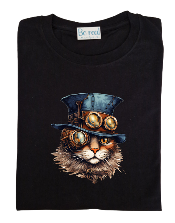 T-Shirt steampunk kat 1