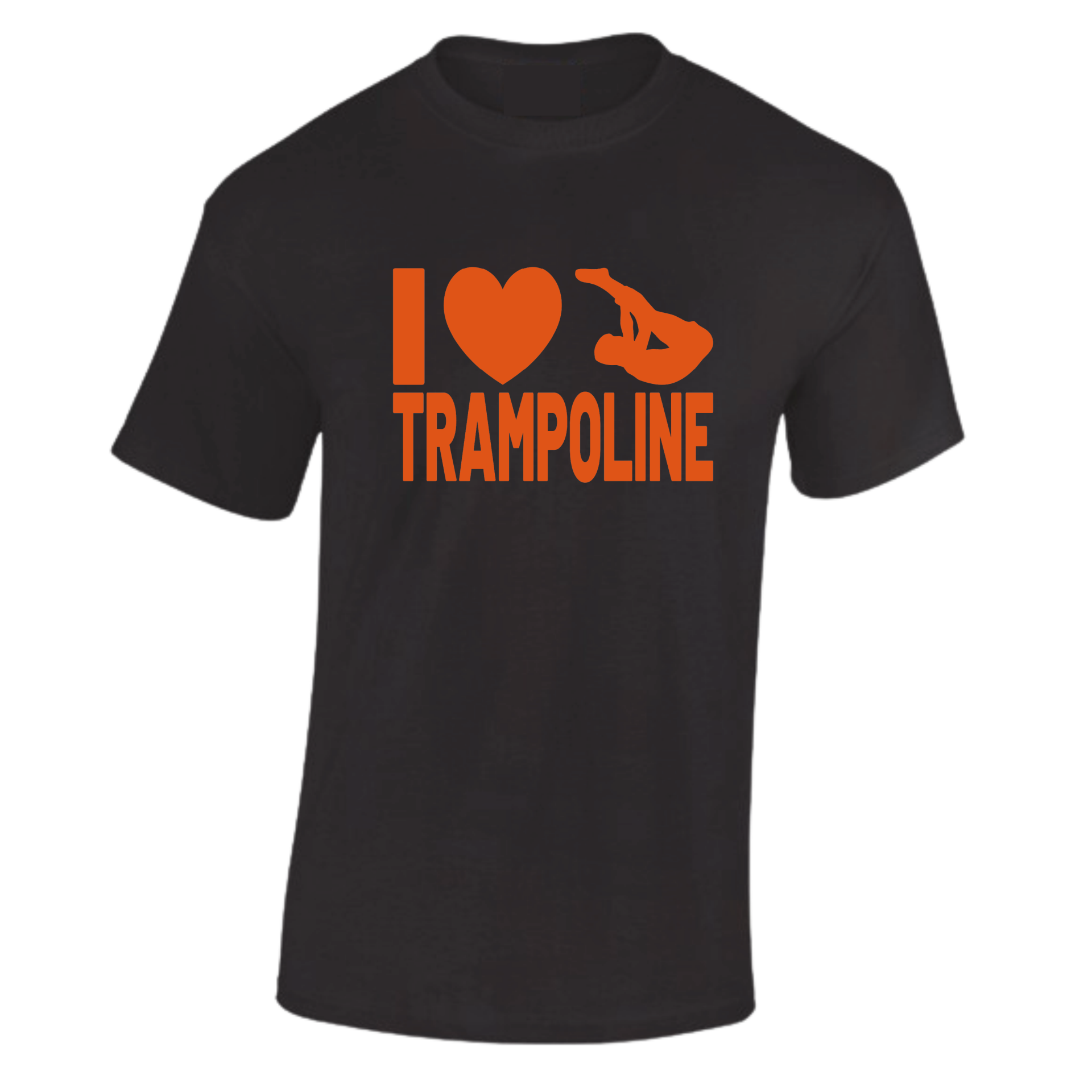 T-shirt I love trampoline Oranje