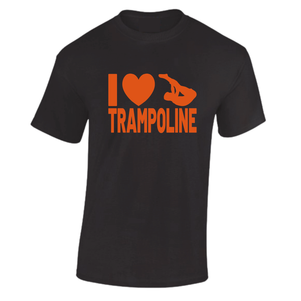 T-shirt I love trampoline Oranje