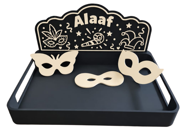 3MF bambu lab bestand - Thema Carnaval voor dienblad 24 x 18cm