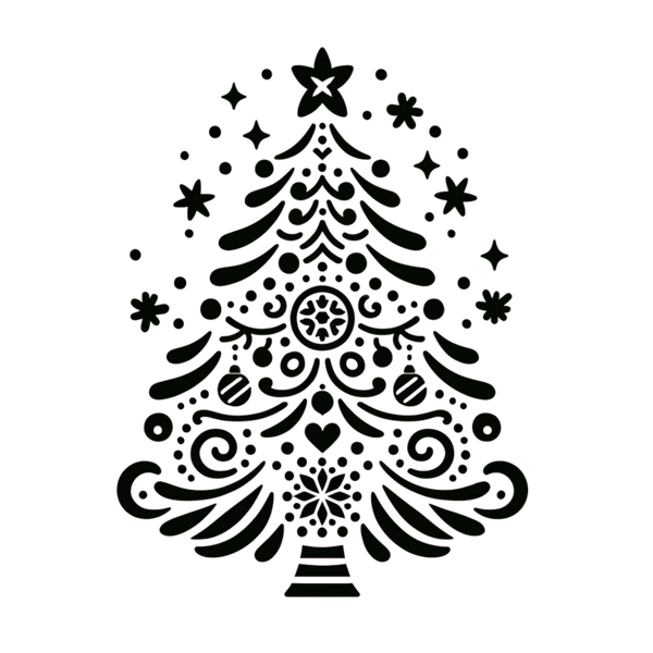 Raamsticker kerstboom 4