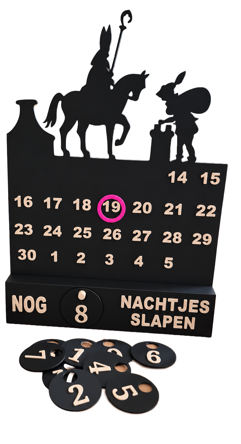 3MF Bambu Lab bestand – Sinterklaas aftelkalender Nachtjes Slapen
