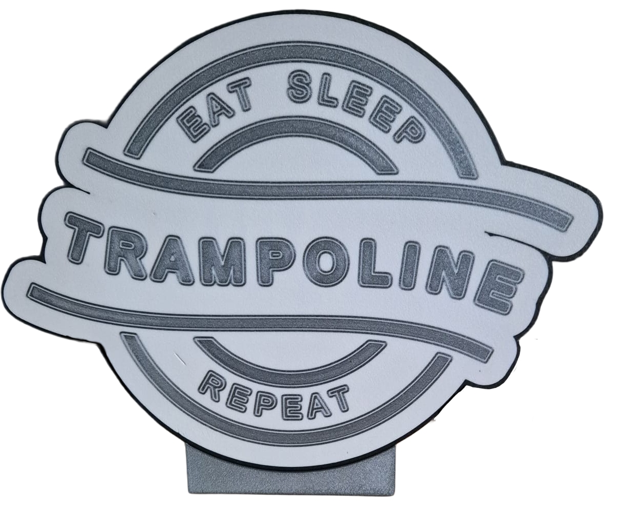 Lightbox Trampoline eat sleep repeat