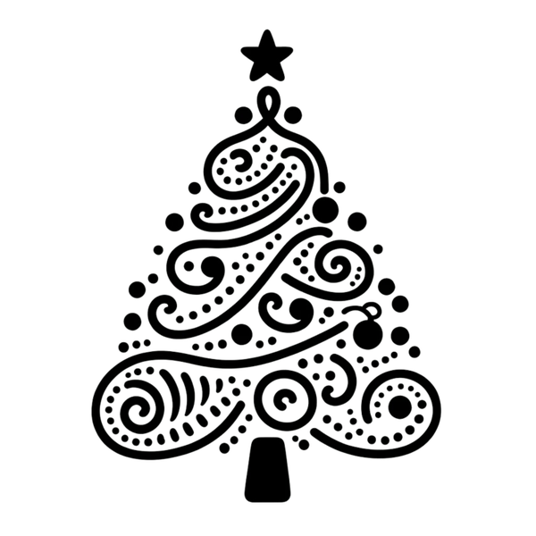 Raamsticker kerstboom 6