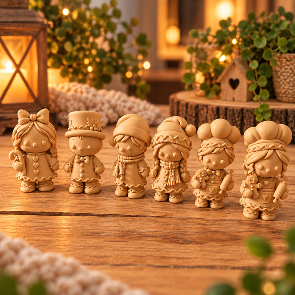 STL bestand - Gingerbread setje