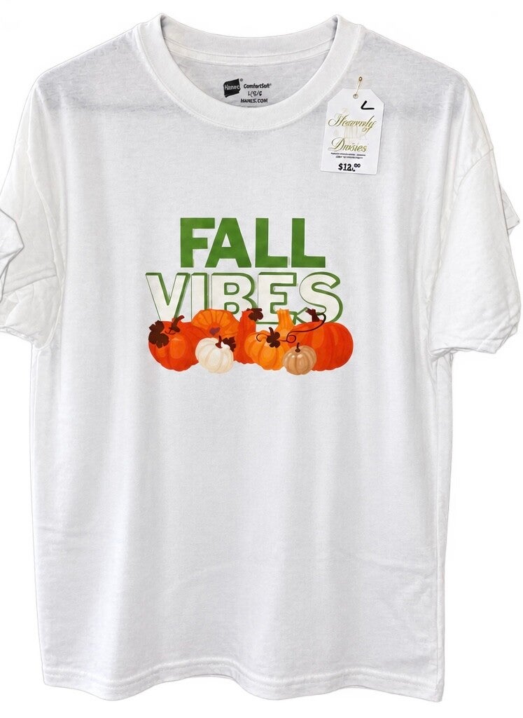Fall Vibes White T-Shirt